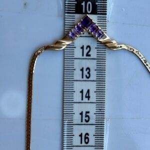 Elegant Gold and Purple Necklace